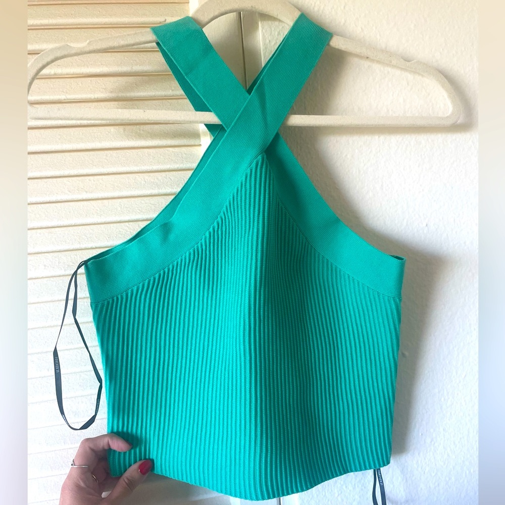 Sweater-Knit Halter Crop Top